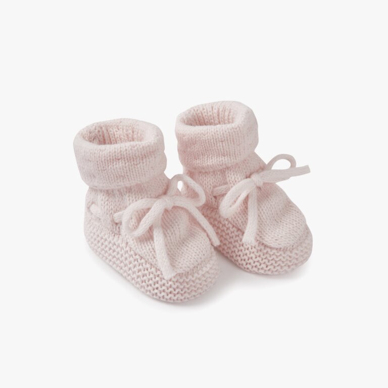 Knitted Baby Boots in Pink