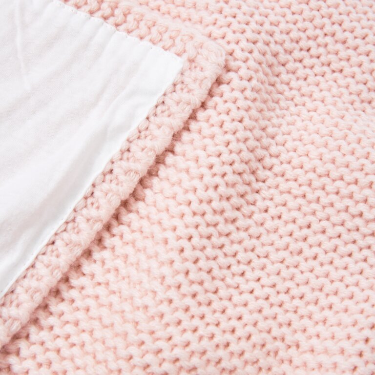 Knitted Baby Blanket in Pink