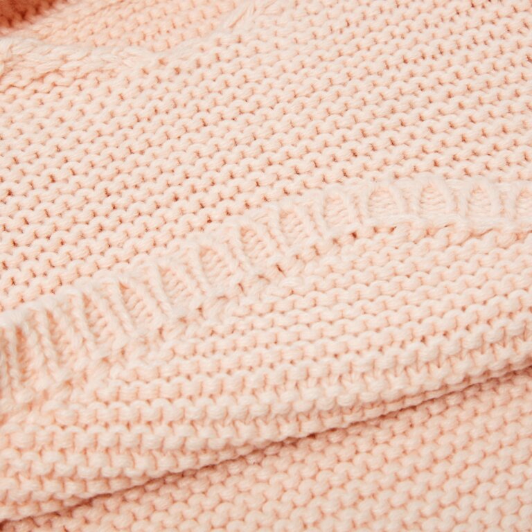 Baby Knitted Poncho in Pink