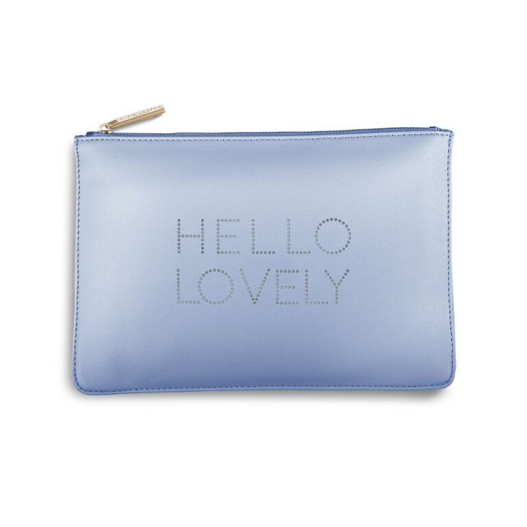 Polka Dot Pouch | Hello Lovely | Pale Blue