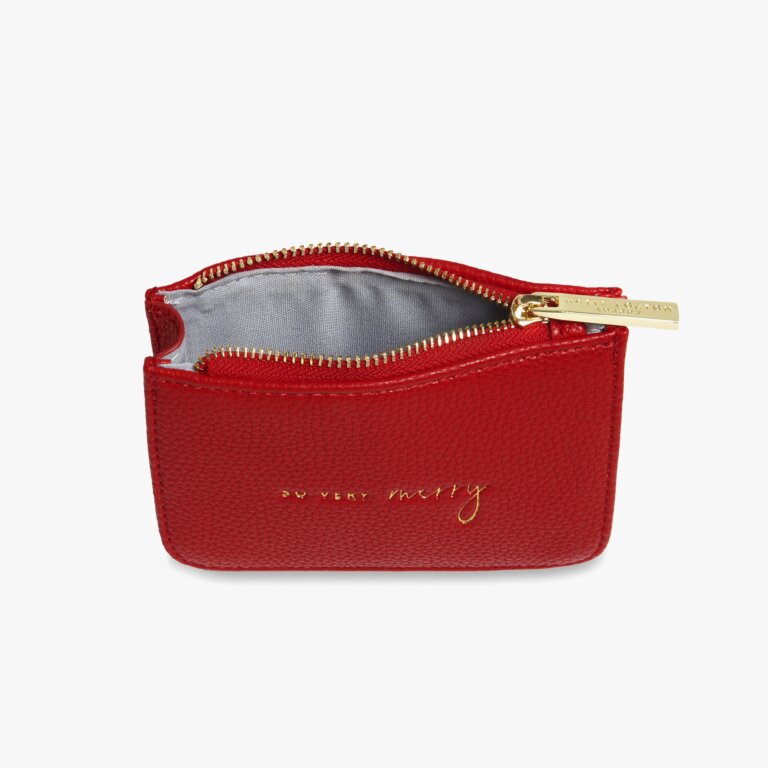 Stylish Structured Coin Purse So Very Merry In Red