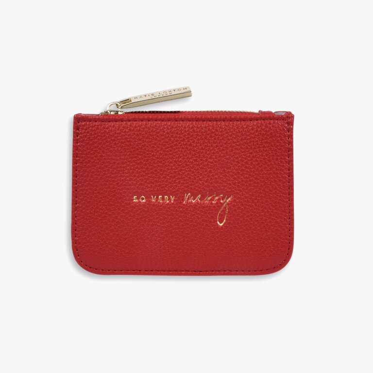 Stylish Structured Coin Purse So Very Merry In Red
