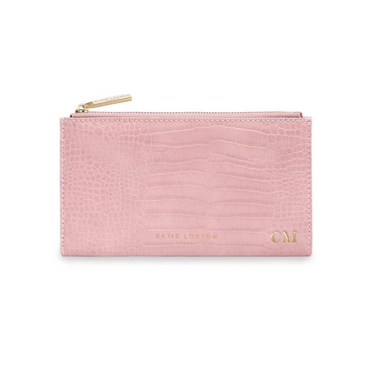 Celine Faux Croc Fold Out wallet | Pink