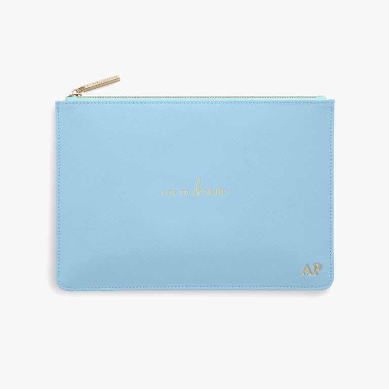 Colour Pop Perfect Pouch Live To Dream In Blue And Pale Blue