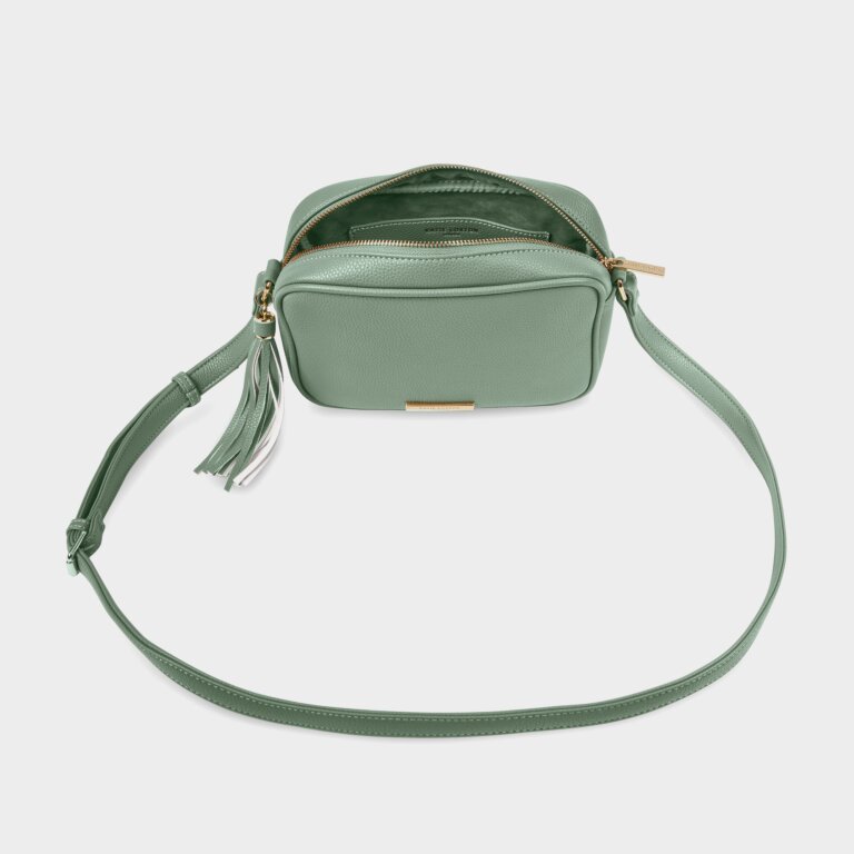 Sophia Tassel Crossbody Bag In Mint Green