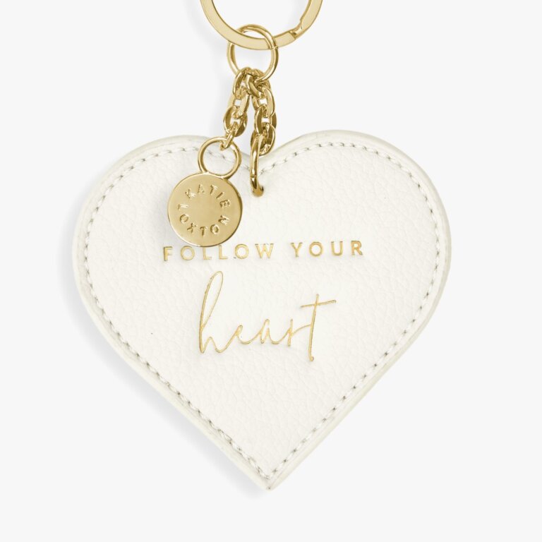 Chain Keyring Follow Your Heart Inoff White