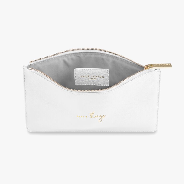 Perfect Pouch Baby's Things In White