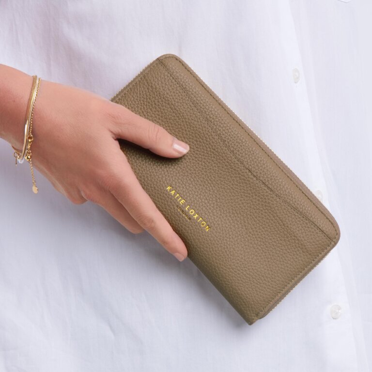 Cara Wallet in Taupe