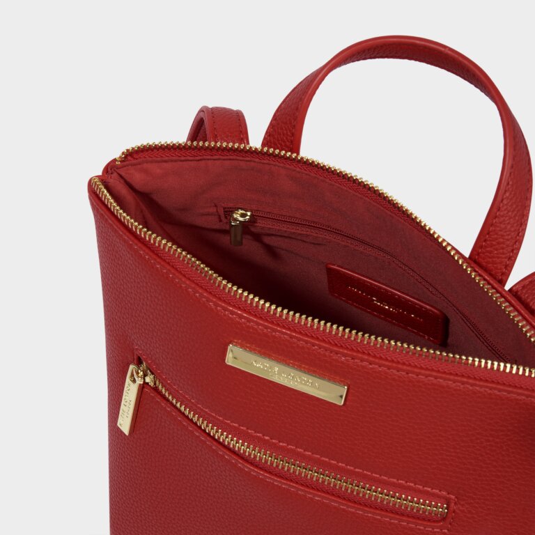 Mini Brooke Backpack in Red