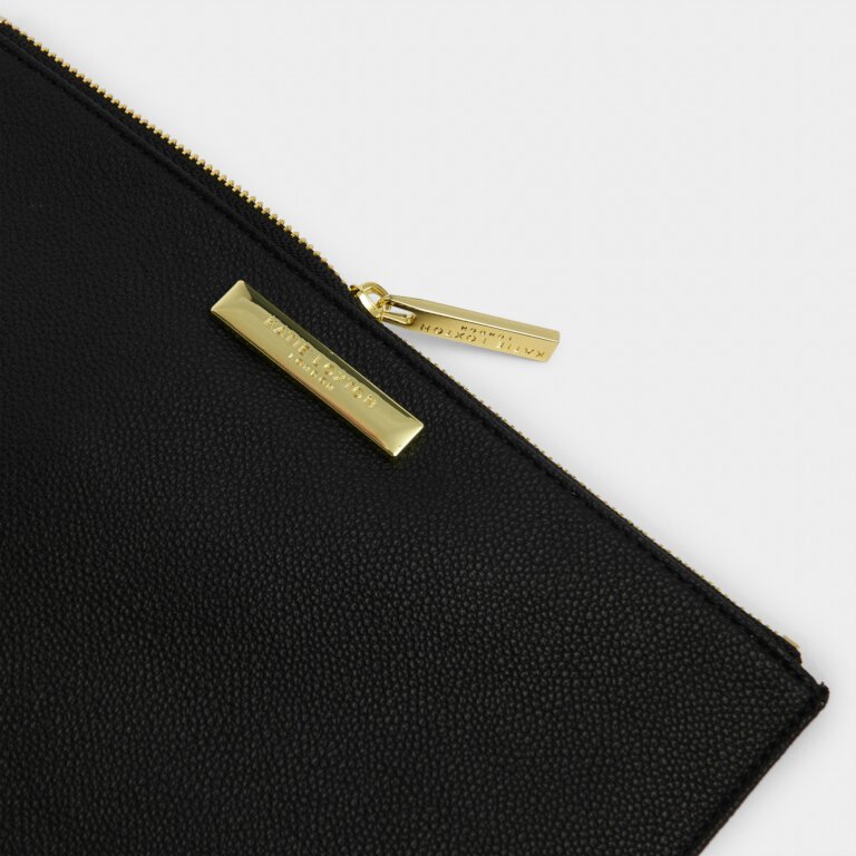 Soft Pebble Pouch Sustainable Style in Black
