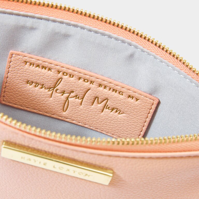 Secret Message Pouch 'Thank You For Being My Wonderful Mum' in Pink