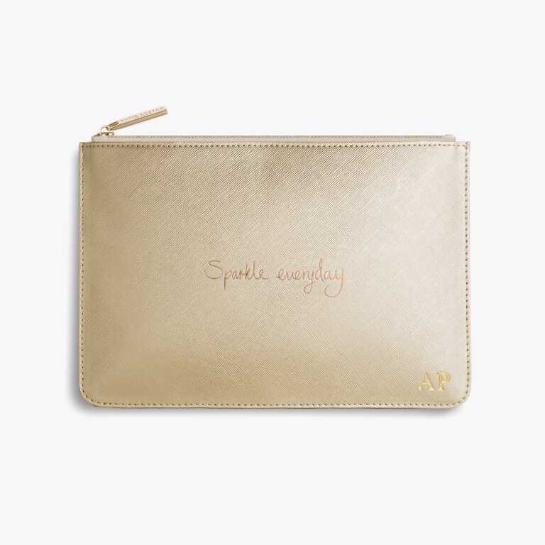 Perfect Pouch 'Sparkle Everyday' in Metallic Gold