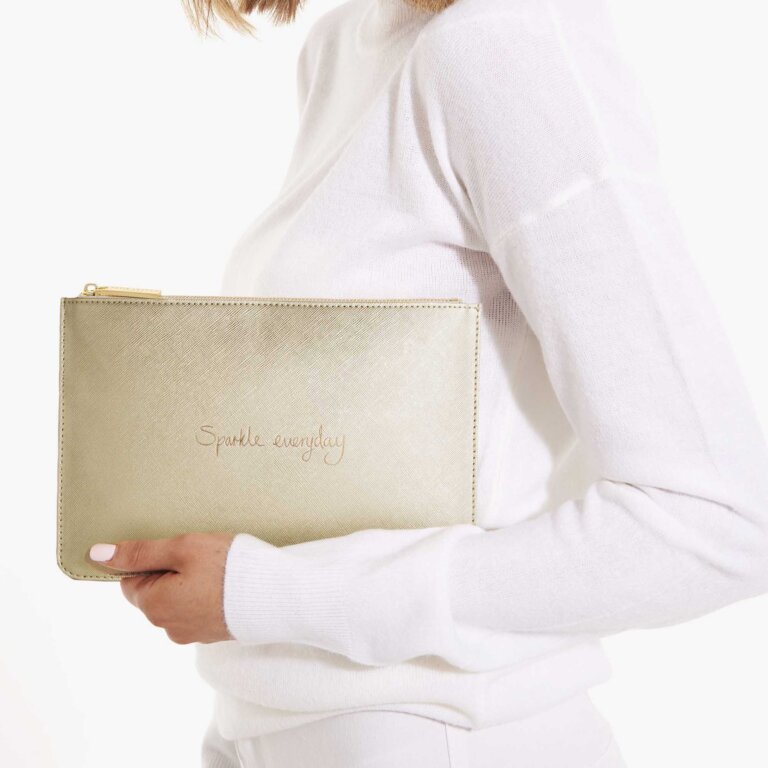 Perfect Pouch 'Sparkle Everyday' in Metallic Gold
