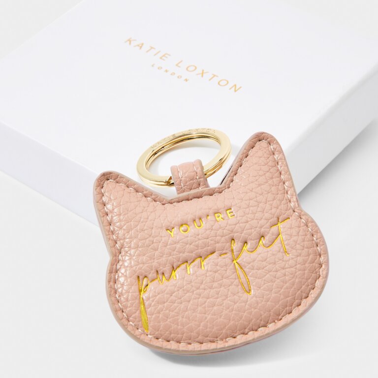 Beautifully Boxed Keyring 'You're Purrr-fect' in Pink