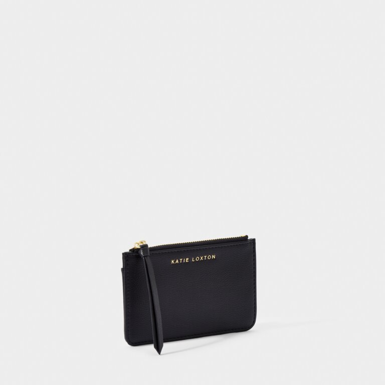 Isla Coin Purse and Card Holder in Black