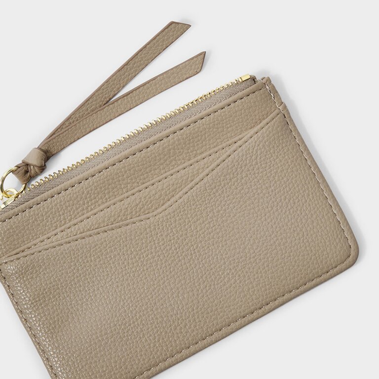 Isla Coin Purse and Card Holder in Light Taupe