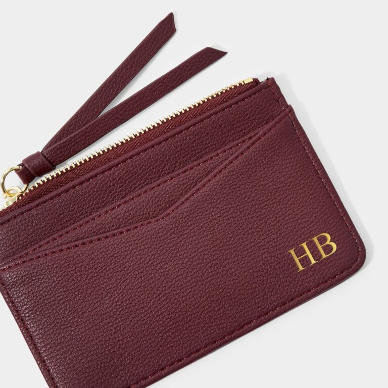 Isla Coin Purse and Card Holder in Plum