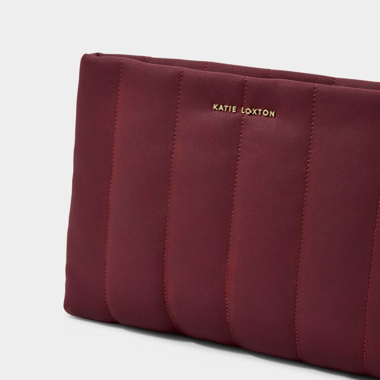 Kayla Quilted Clutch in Plum