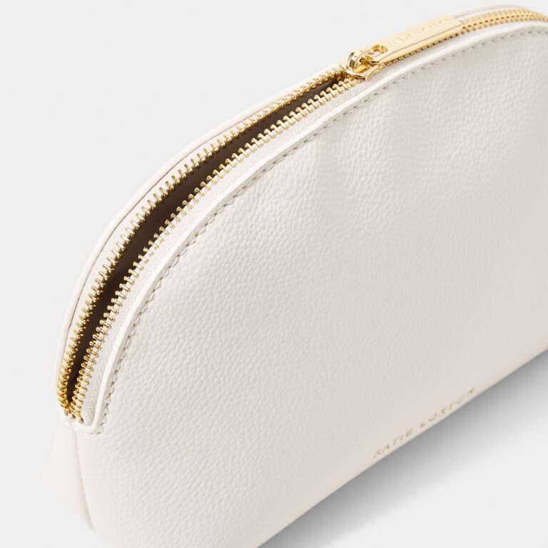 Secret Message Wash Bag 'Start Every Day With A Smile' In Off White