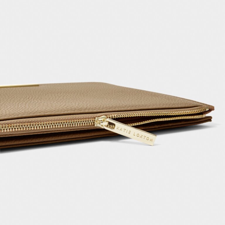 Travel Document Holder in Taupe