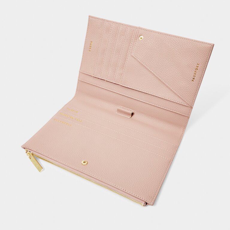Travel Document Holder in Pale Pink