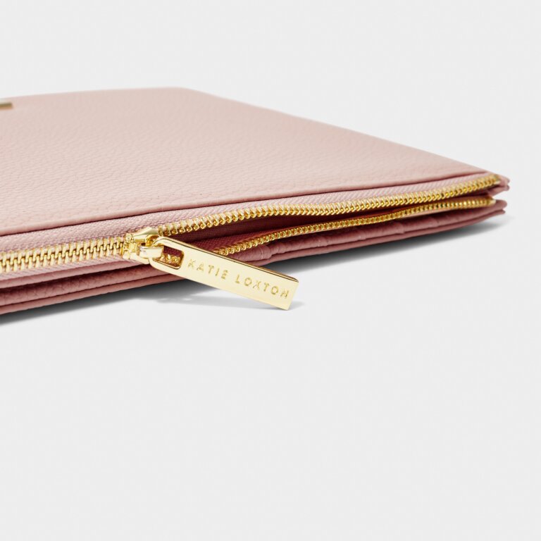 Travel Document Holder in Pale Pink