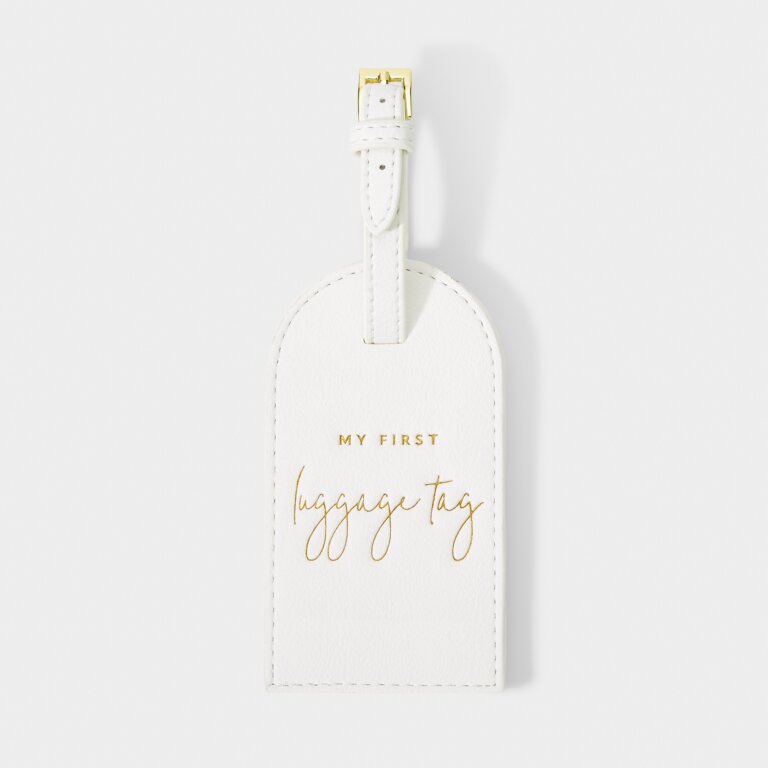 My First Luggage Tag In White