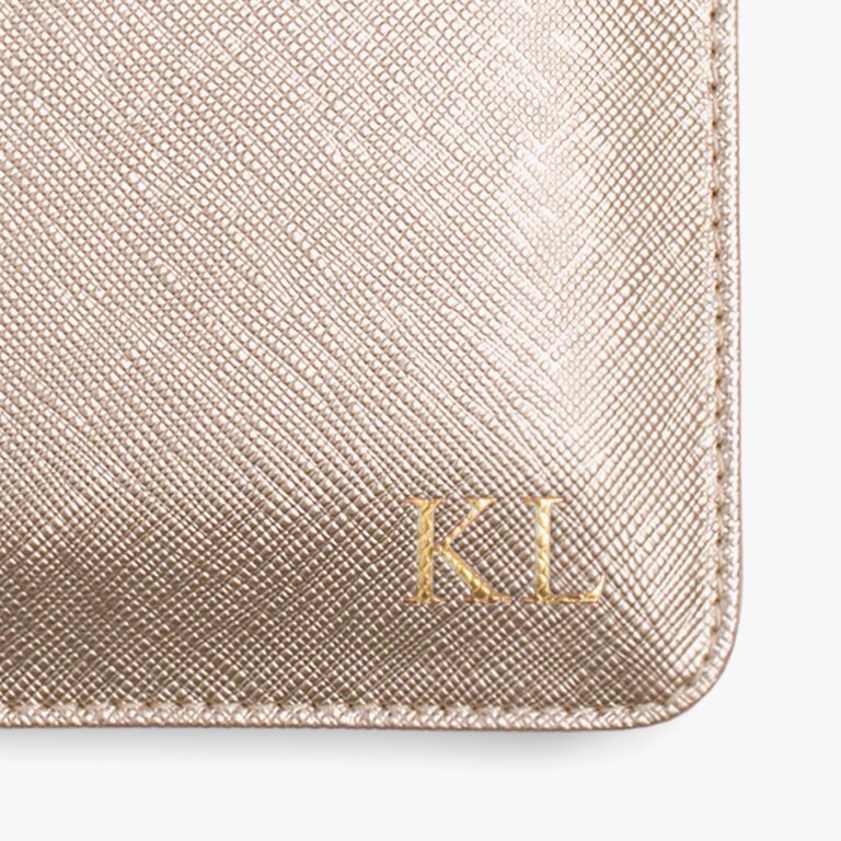 Perfect Pouch 'Just Married' in Metallic Gold