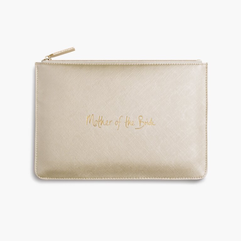 Perfect Pouch 'Mother Of The Bride' In Metallic Gold