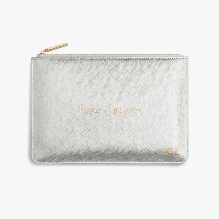 Perfect Pouch 'Mother Of The Groom' in Metallic Silver