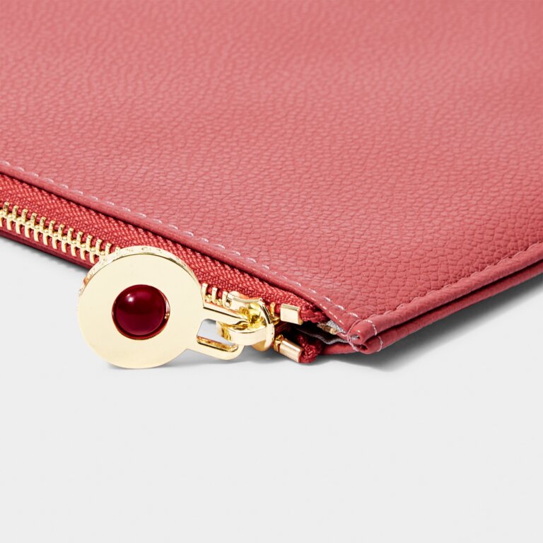 Birthstone Pouch January in Terracotta