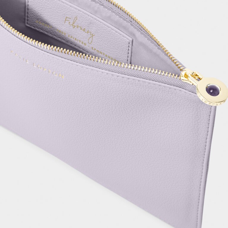 Birthstone Pouch 'February' in Light Lilac
