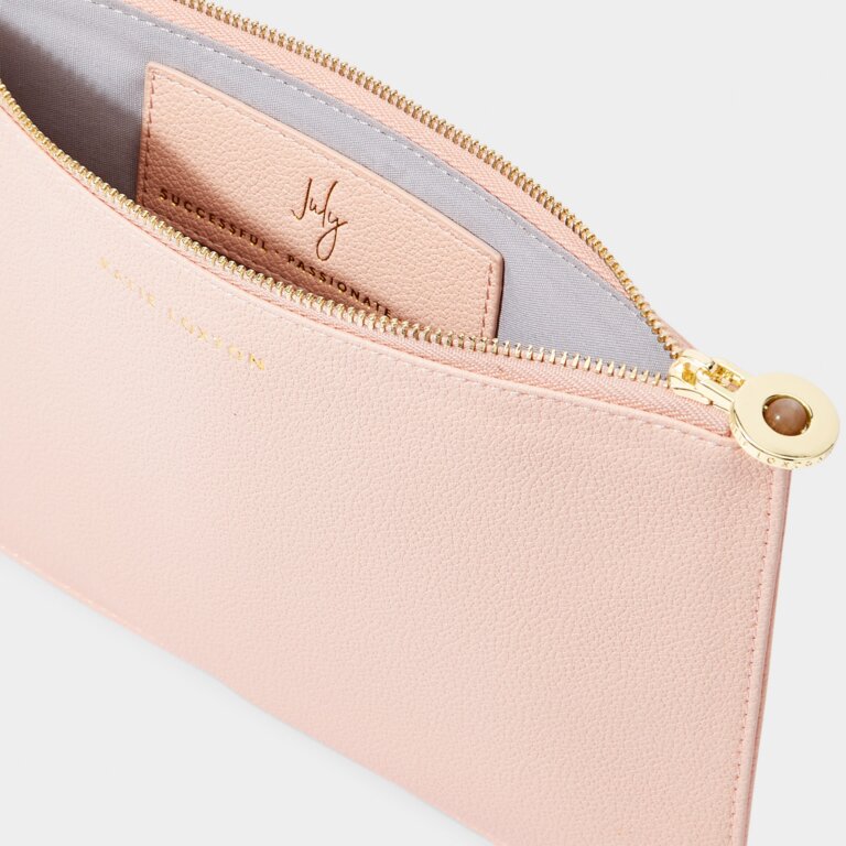 Birthstone Pouch 'July' in Nude Pink