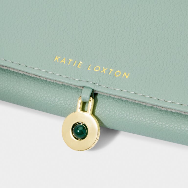 Birthstone Jewellery Roll 'May' in Sage Green 