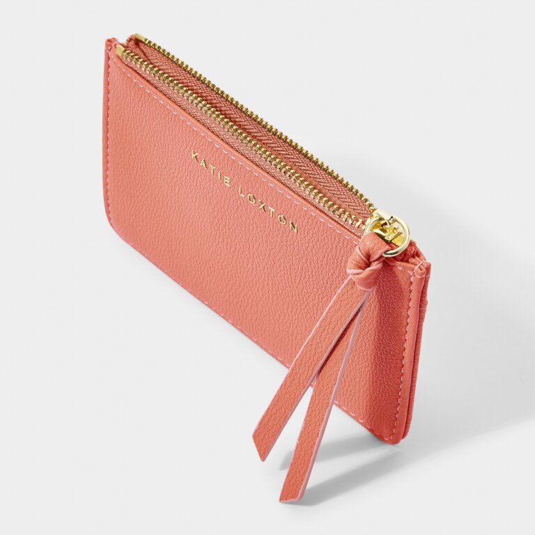 Isla Coin Purse And Card Holder in Coral