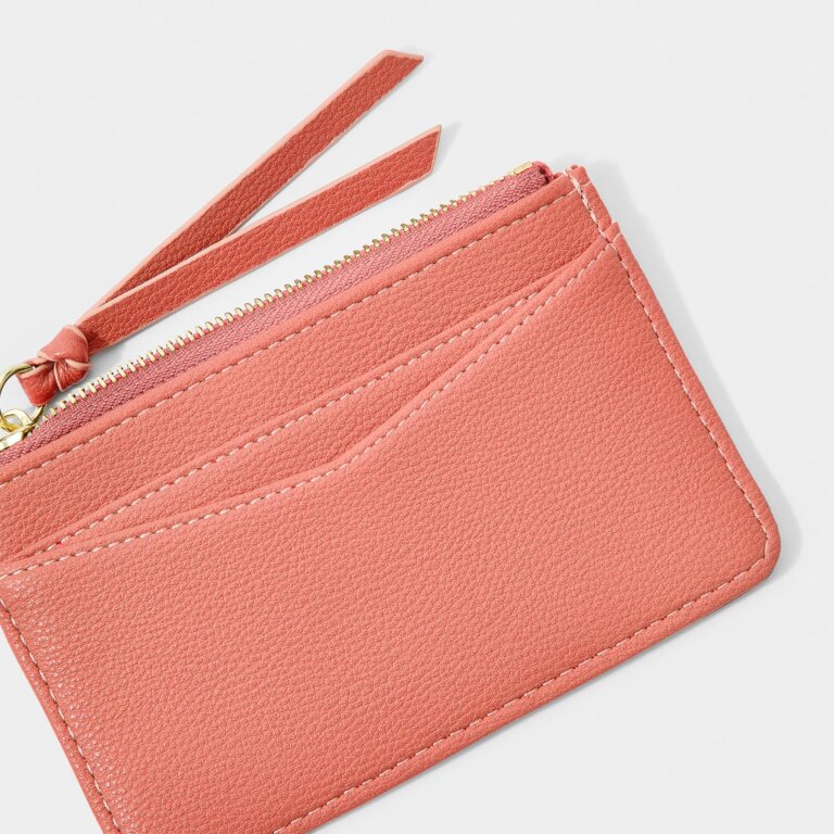 Isla Coin Purse And Card Holder in Coral