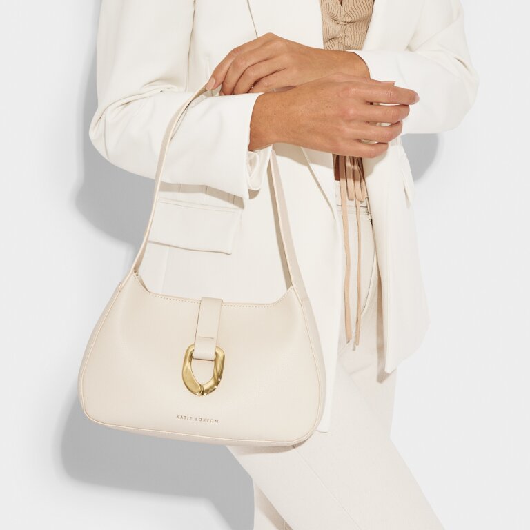 Blake Small Shoulder Bag in Off White