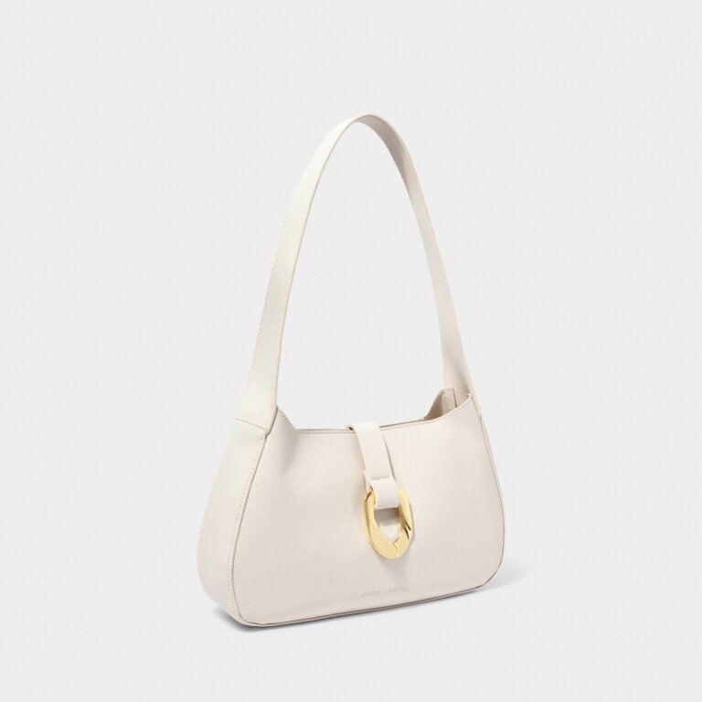 Blake Small Shoulder Bag in Off White