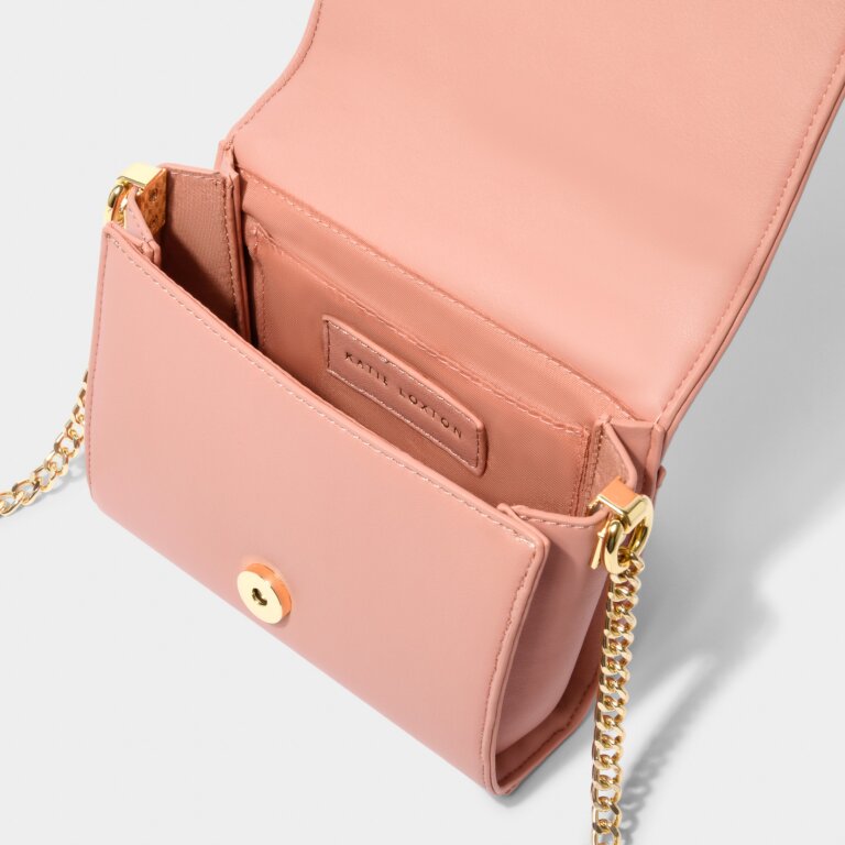Kendra Quilted Crossbody Bag in Dusty Coral