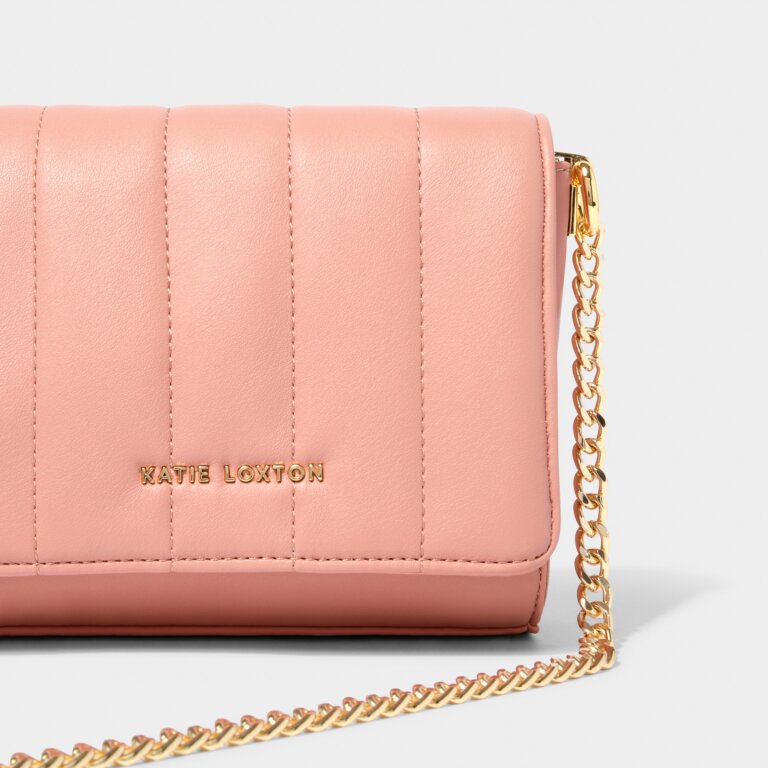 Kendra Quilted Crossbody Bag in Dusty Coral