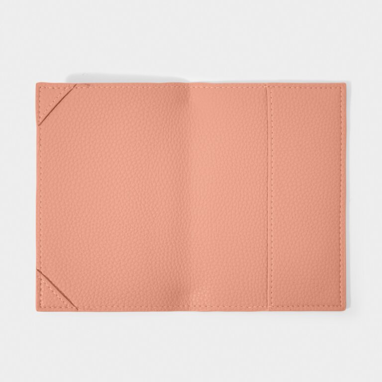 Passport Cover In Dusty Coral