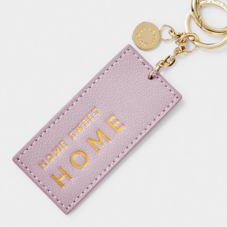 Chain Keychain 'Home Sweet Home' In Lilac