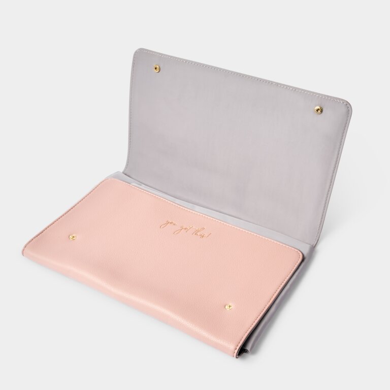 Baby Fold Out Changing Organiser 'You Got This' in Blush Pink