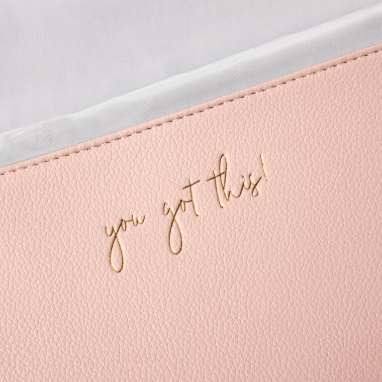 Baby Fold Out Changing Organiser 'You Got This' in Blush Pink
