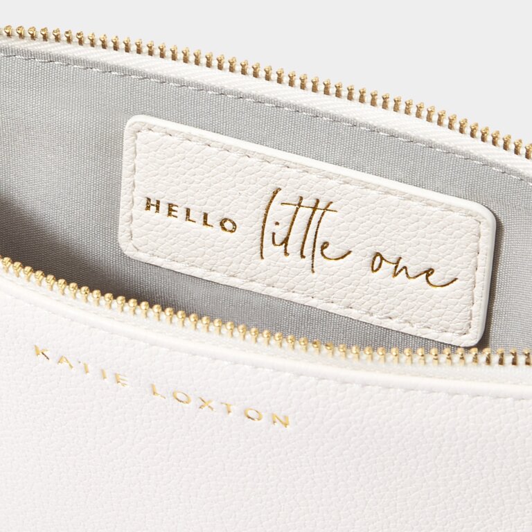 Baby Secret Message Pouch 'Hello Little One' in White