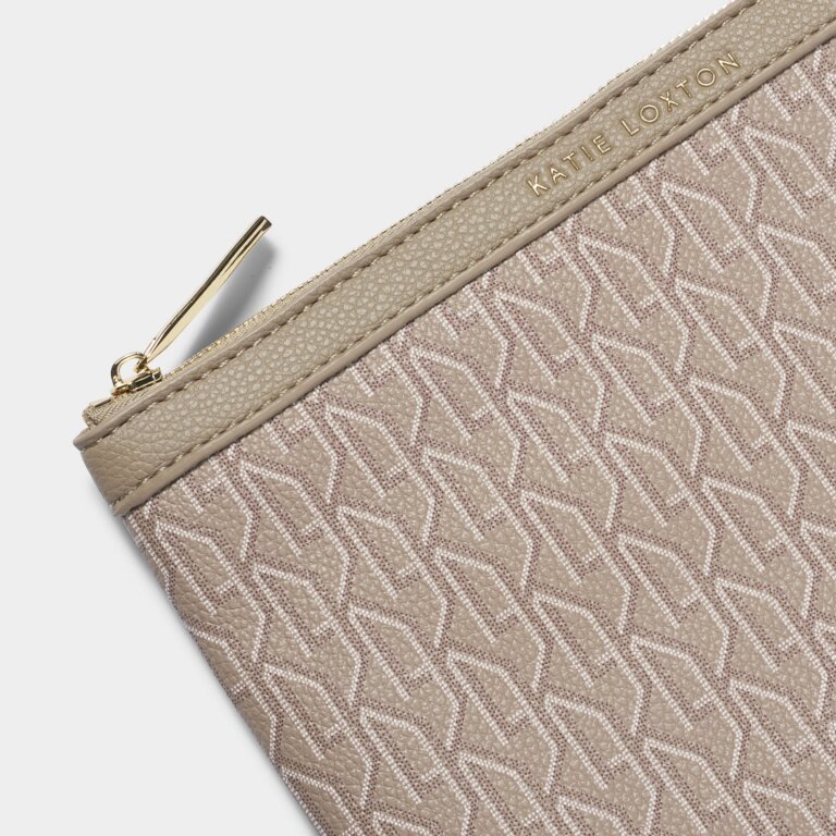 Signature Pouch in Taupe
