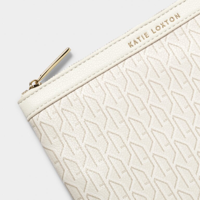 Signature Pouch in Off White