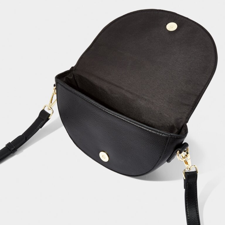 Cleo Mini Saddle Bag In Black