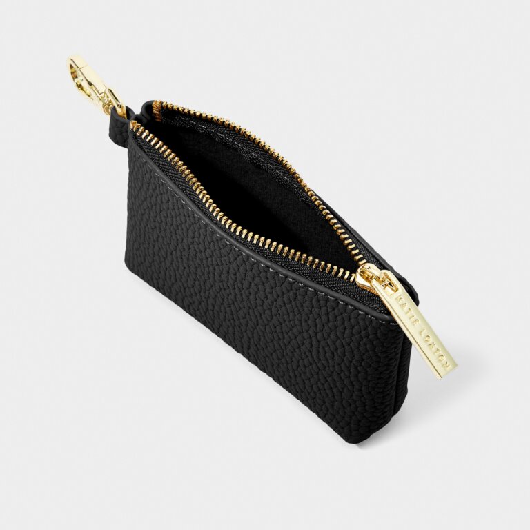 Evie Clip On Coin Purse In Black