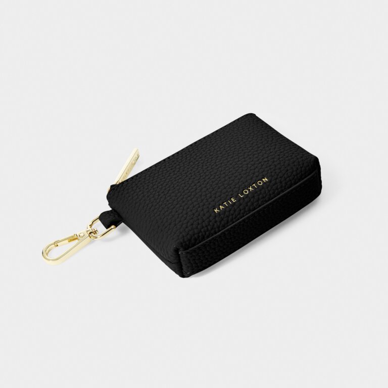 Evie Clip On Coin Purse In Black